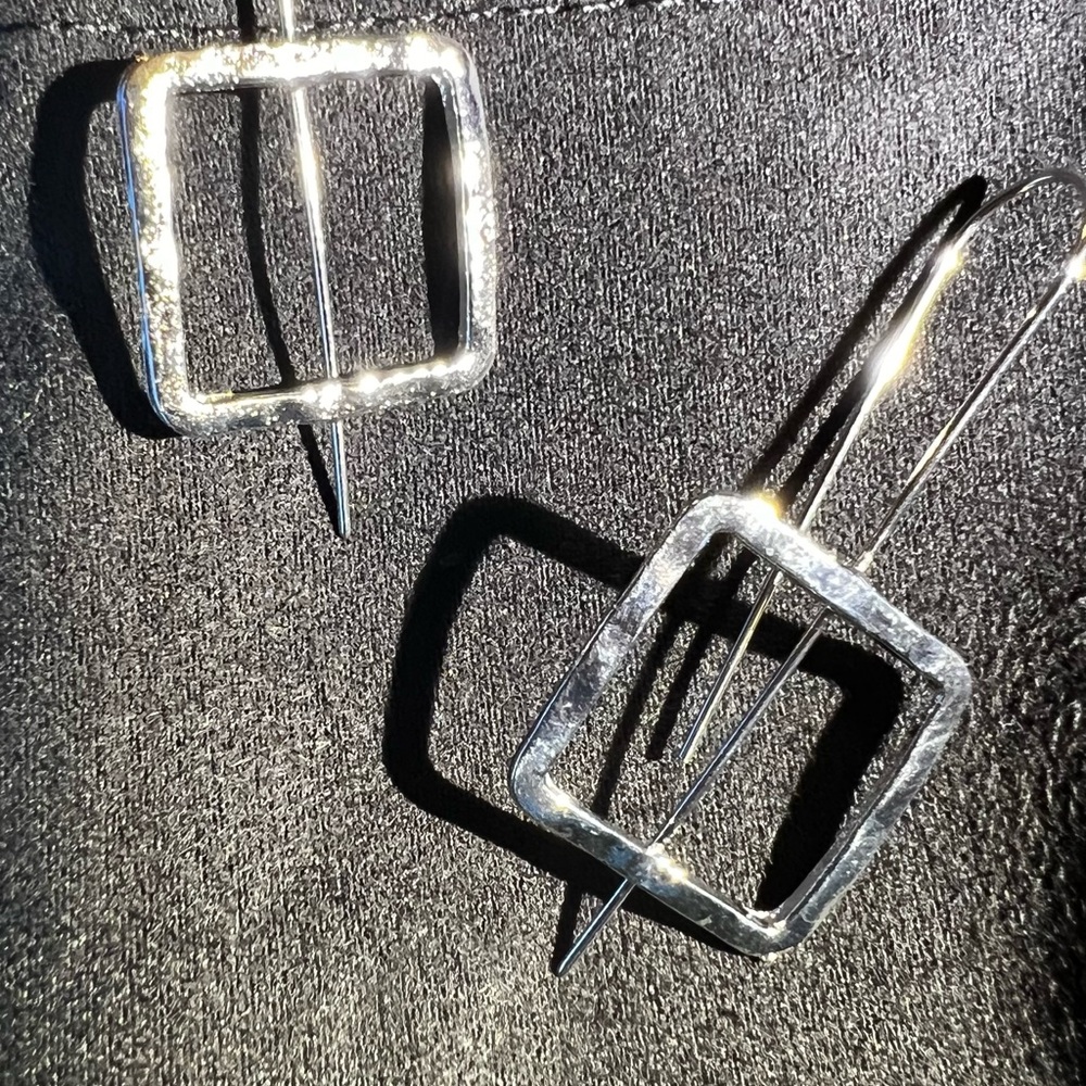 Silver loop earrings